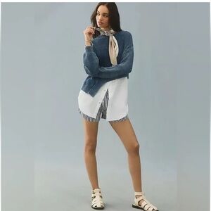 ANTHROPOLOGIE Pilcro Asymmetrical Twofer Sweater XS